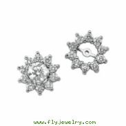 14K White Gold Pair Diamond Earring Jacket