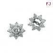 14K White Gold Pair Diamond Earring Jacket