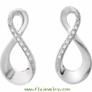 14K White Gold Pair Diamond Earrings  Diamond quality AA (I1 clarity G-I color)