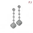 14K White Gold Pair Diamond Earrings