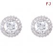 14K White Gold Pair Diamond Earrings