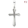 14K White Gold Passion Cross Pendant