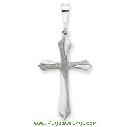 14K White Gold Passion Cross Pendant