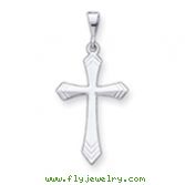 14K White Gold Passion Cross Pendant