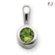 14k White Gold Peridot Pendant