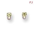 14K White Gold Peridot Stud Earrings