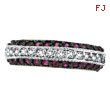 14K White Gold Pink Sapphire & .29ct Diamond Fashion 3-Tier Ring