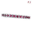 14K White Gold Pink Sapphire Eternity Guard Ring