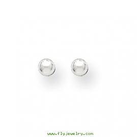 14k White Gold Polished 3mm Ball Post Earrings