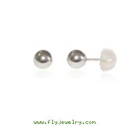 14K White Gold Polished 4mm Ball Post Earrings