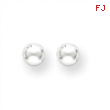 14k White Gold Polished 5mm Ball Post Earrings