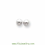 14k White Gold Polished 6mm Ball Post Earrings