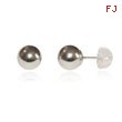 14K White Gold Polished 7mm Ball Post Earrings