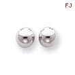 14K White Gold Polished 7mm Ball Post Earrings