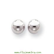 14K White Gold Polished 7mm Ball Post Earrings