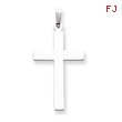 14K White Gold Polished Cross Pendant