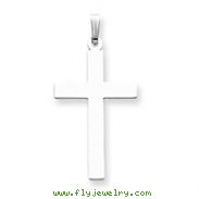 14K White Gold Polished Cross Pendant