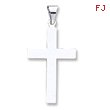 14k White Gold Polished Cross Pendant