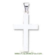 14k White Gold Polished Cross Pendant