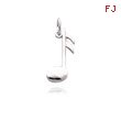 14K White Gold Polished Musical Note Charm