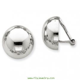 14k White Gold Polished Non-pierced Earrings