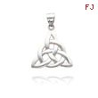 14K White Gold Polished Trinity Pendant