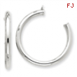 14k White Gold Polished Tube Hoop Earring Jackets