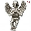 14K White Gold Praying Angel Lapel Pin