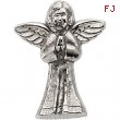 14K White Gold Praying Angel Lapel Pin