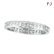 14K White Gold Princess Cut 1.16ct Diamond Eternity Band