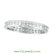 14K White Gold Princess Cut 1.16ct Diamond Eternity Band