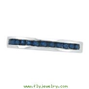 14K White Gold Sapphire Channel Set Stack  Ring