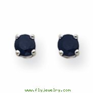 14k White Gold Sapphire Earrings