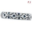 14K White Gold Sapphire Eternity Band Ring