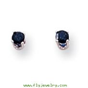 14K White Gold Sapphire Stud Earrings