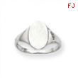 14k White Gold Signet Ring