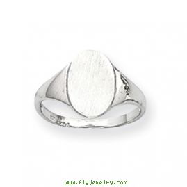 14k White Gold Signet Ring