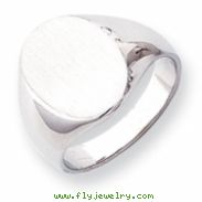 14k White Gold Signet Ring