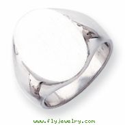 14k White Gold Signet Ring