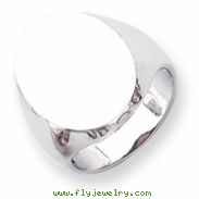 14k White Gold Signet Ring