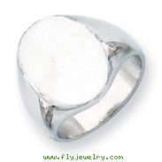 14k White Gold Signet Ring