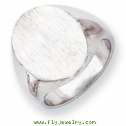 14k White Gold Signet Ring