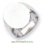 14k White Gold Signet Ring