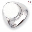 14k White Gold Signet Ring