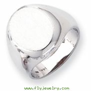 14k White Gold Signet Ring