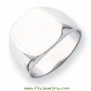 14k White Gold Signet Ring