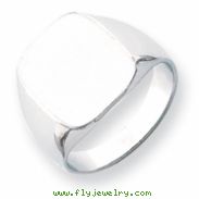 14k White Gold Signet Ring