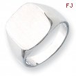 14k White Gold Signet Ring