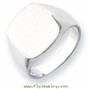 14k White Gold Signet Ring