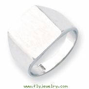 14k White Gold Signet Ring